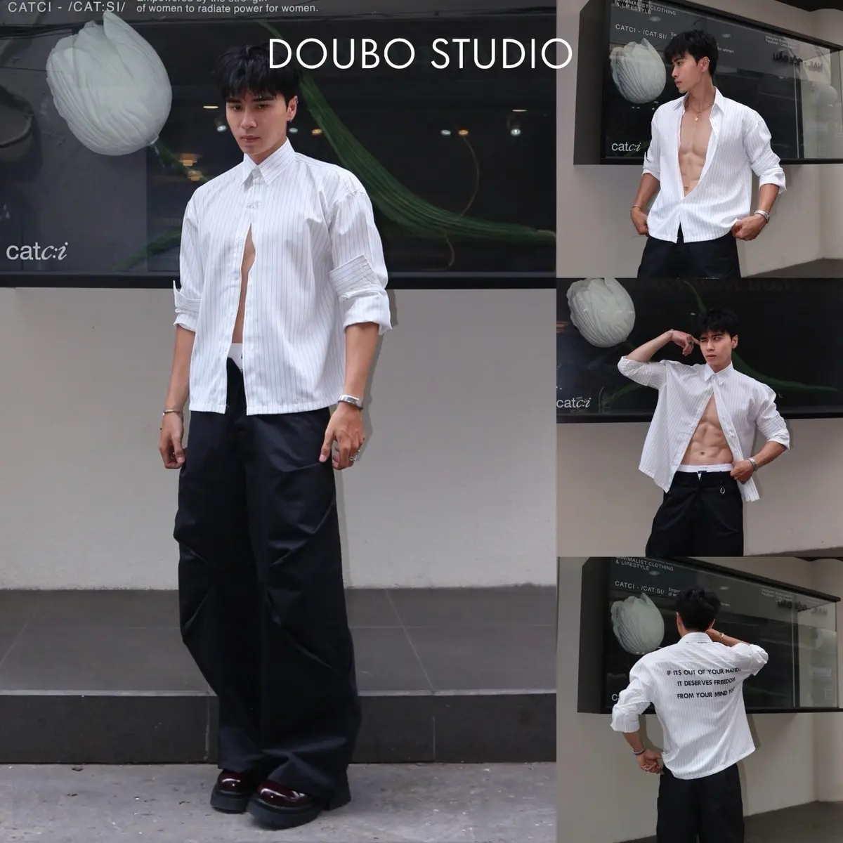 Quần Kaki ống rộng xếp ly, chất kaki premium Doubo studio