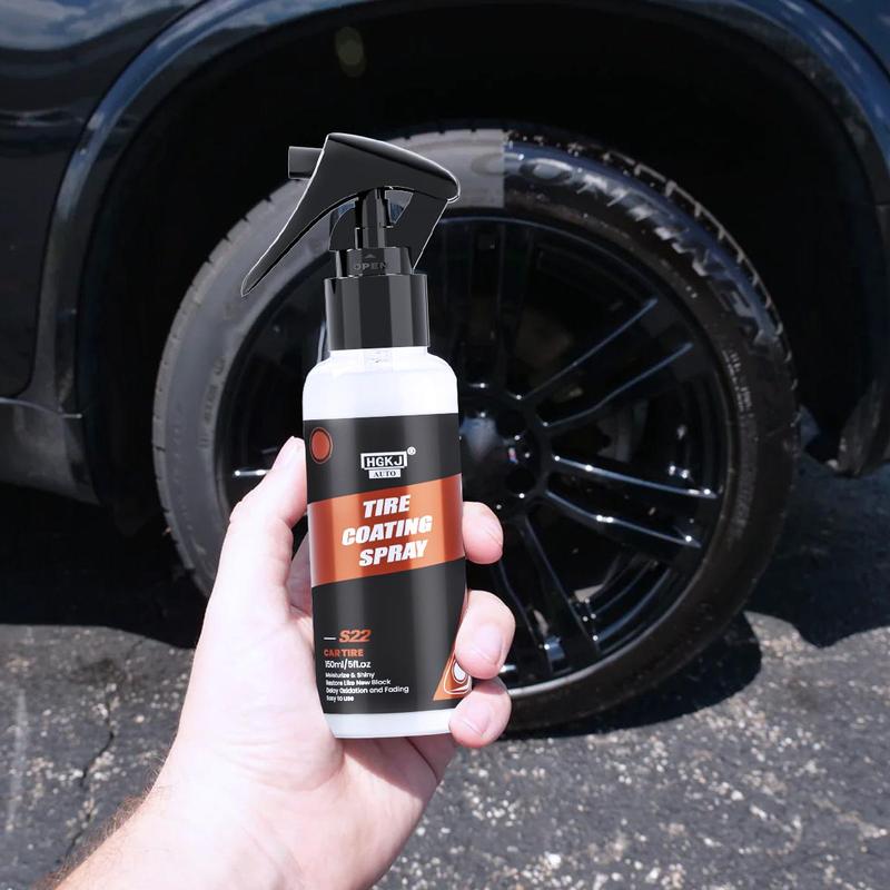 Car Tire Cleaner, 150ml Wheel Type Gloss Spray, Tire Polish Sealing Wax, Hydrophobic Tire Coating 0