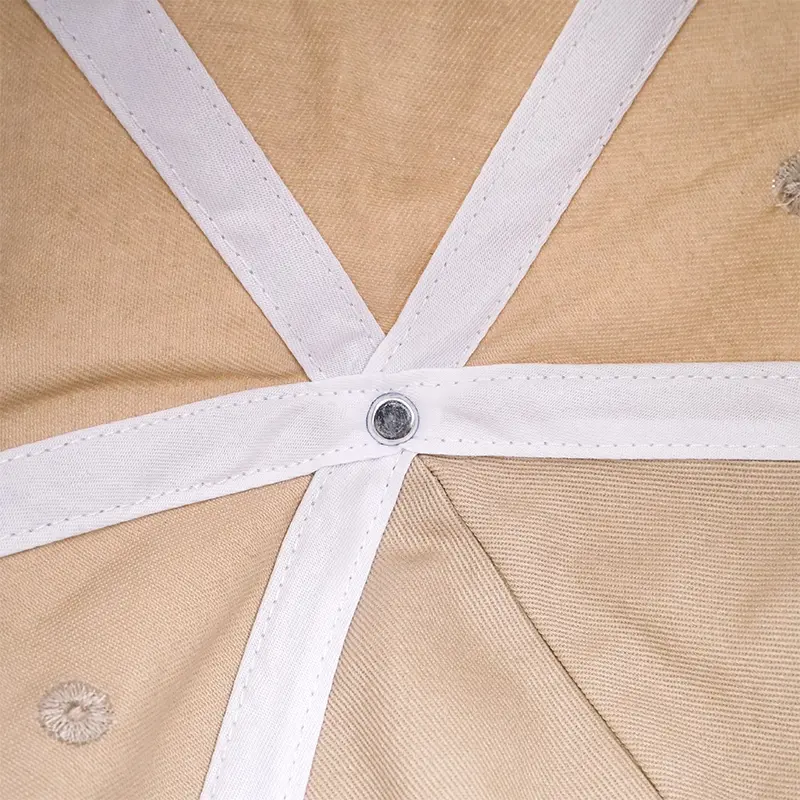 OHSOME Topi Baseball Teks Amerika Retro Putih Khaki Mostorhata 4