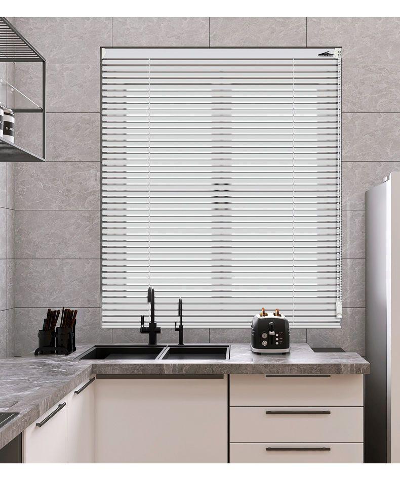 Product Introduction of Rèm cửa hình chữ L bằng hợp kim nhôm, hàng mới về, Rèm Venetian, đục lỗ ẩn, Độ che nắng cao, Thích hợp cho văn phòng, nhà bếp và phòng tắm, Tấm che nắng, Bộ sưu tập 3636 người 15