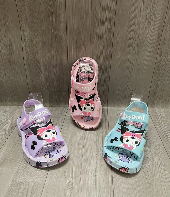 Dép kuromi cho bé gái, dép quai hậu sandal cho bé gái hottrend đi êm nhẹ mềm hàng Quảng Châu cao cấp chất đẹp 0