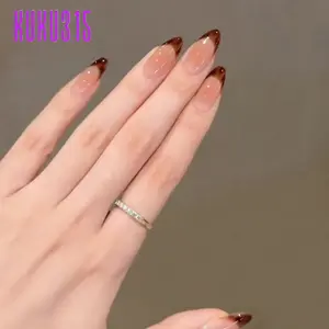 KUKU315 [Gratis Lem Jelly] 24Keping Kuku Palsu Dan Lem Kuku Palsu Nail Art Dan Lem Kualitas Premium Bisa Dipakai Berulang A887