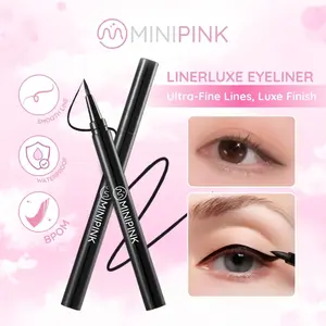 MINIPINK Linerluxe Slim Eyeliner Pencil Warna Hitam Ultra Fine Slim Black Waterproof - MP033 M2