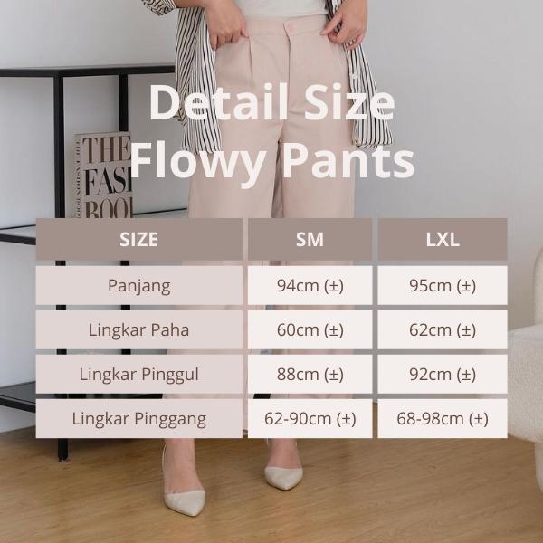 Product Introduction of Flowy Pants | ATKEY Official - Celana Panjang Wanita Polyester 0