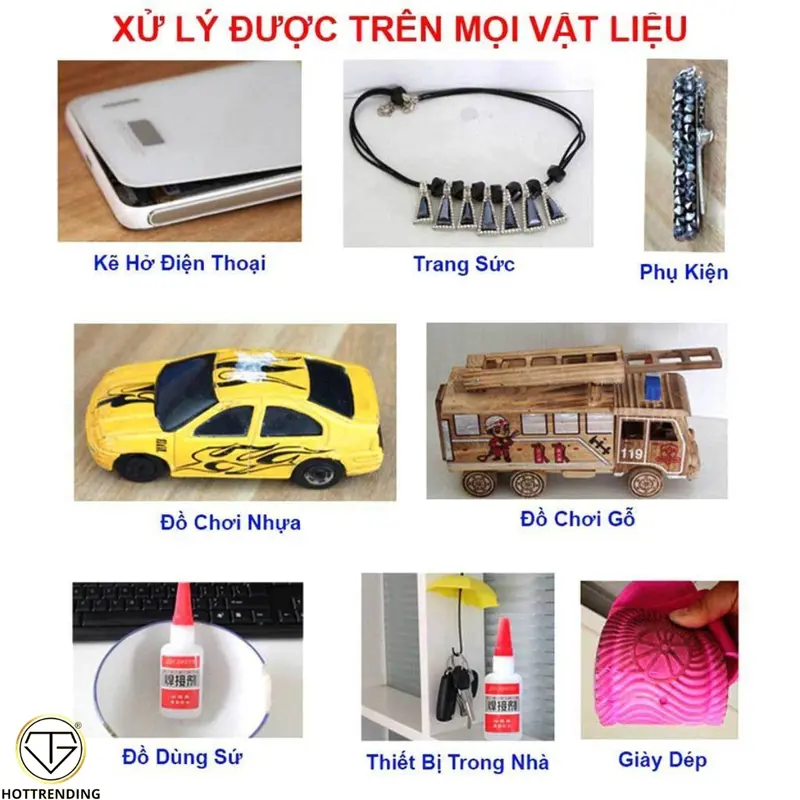 Keo Dán Siêu Dính Đa Năng Mọi Chất Liệu Cực Mạnh - Dán Gỗ Thuỷ Tinh Kim Loại Sắt Gốm Sứ Nhựa Vải Keo 502 4