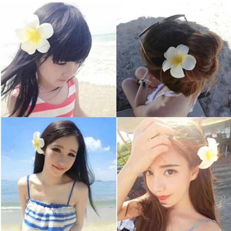 Product Introduction of Hair Clamp Wedding Decoration Egg Blossom Hair Clips Party Supplies For Bridal Wedding Party Beach Holiday Hair Barrette Side Clamp DIY Wreath Headdress Hawaiian 11