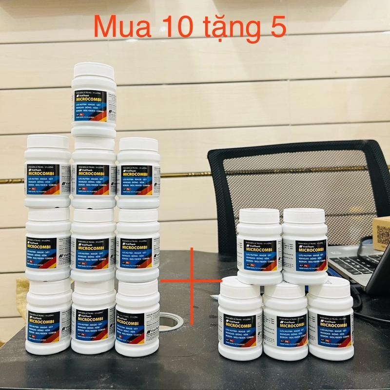  10 Hũ Phân Bón Lá Micro Combi  Mua 10 tặng 5 . Trung Vi Lượng Nhập Đức. 1 Hũ Pha 200L Nước. Giúp Cung Cấp Đầy Đủ 9 Thành Phần Trung Vi Lượng Cho Cây Trồng. Giúp Xanh Lá Xanh Trái To Trái Cây Trồng Phát Triển Toàn Diện 