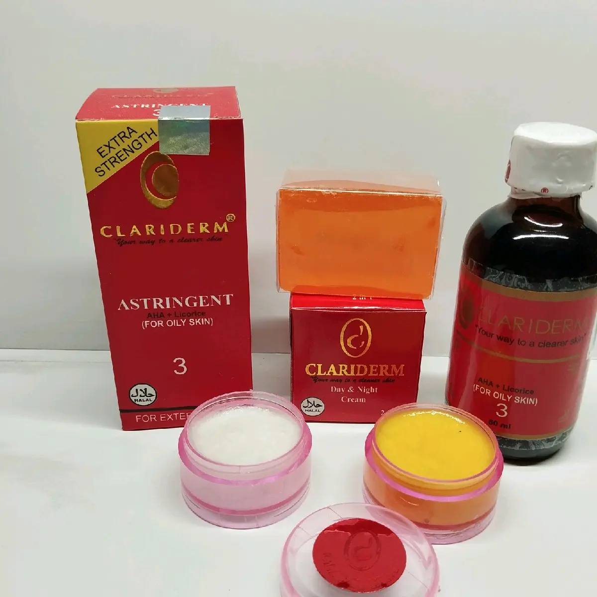 Paket Cream Claridem 4in1 Whitening Wajah Perawatan