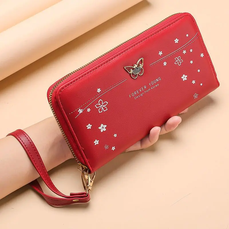Wallet Women's Long Large Capacity Zipper Handbag Ladies 2024 New Large Capacity Mobile Phone Bag Card Holder Versatile Bag