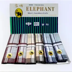 6pcs / 1 box sapu tangan elephant - Saputangan elephant