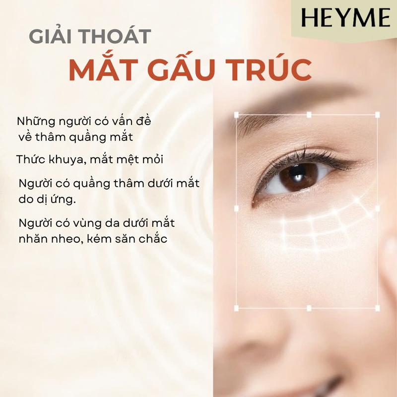 Product Introduction of Serum giảm thâm quầng mắt HEYME - Chiết  hoa hồng cho làn da dưới mắt dịu dàng 10ML 25