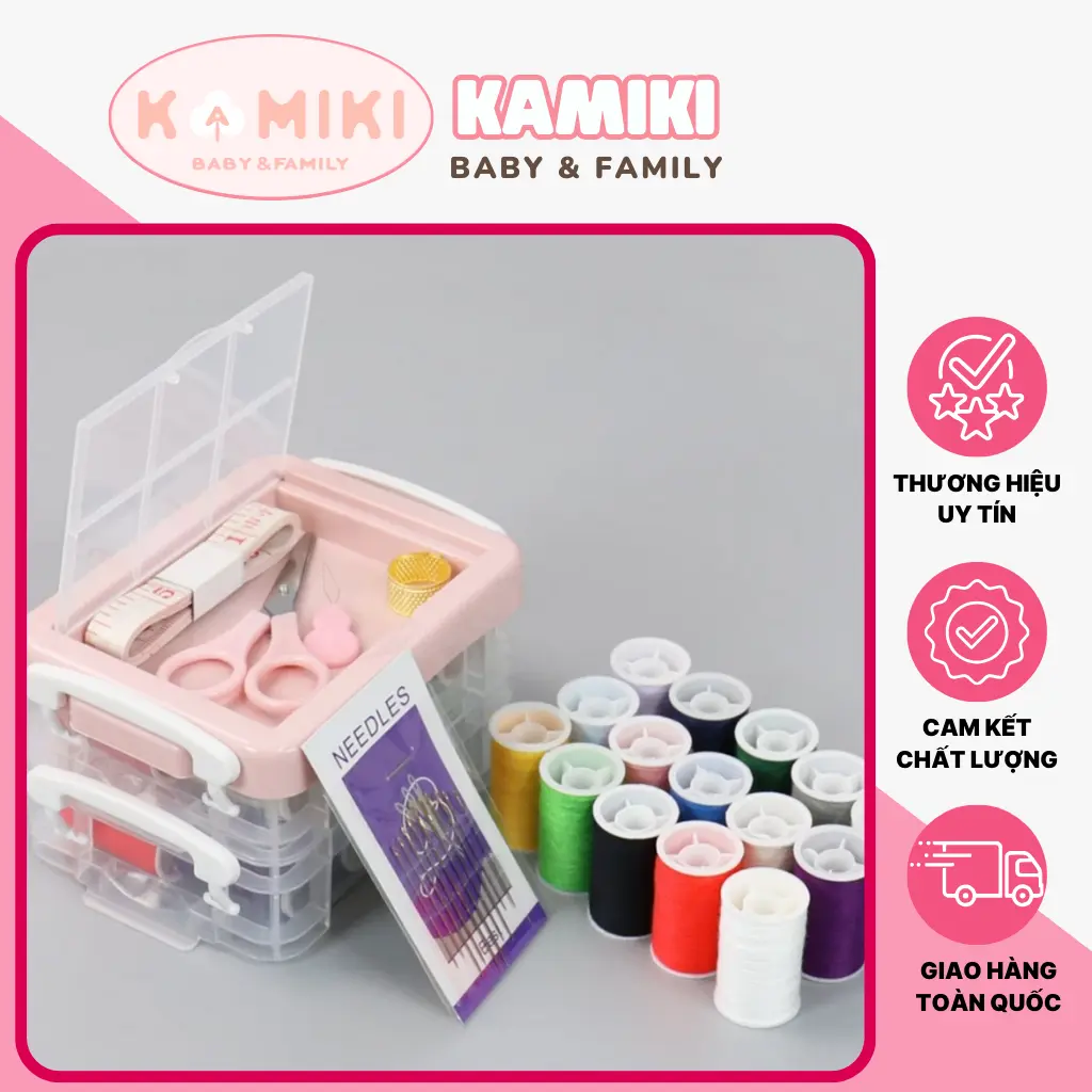 Hộp Kim Chỉ 2 Tầng Sở Hữu Thiết Kế 2 Tầng Nhỏ Gọn, Tiện Lợi