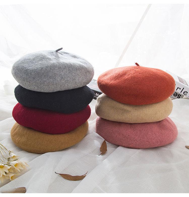 Product Introduction of Mũ Nồi Len Cho Nữ, Mũ Nồi Nhật Bản Đa Năng, Nghệ Thuật, Họa Sĩ Anh, Phong Cách Hàn Quốc, Cổ Điển, Thời Trang, Thu Đôngob Hoa Women Hat Nón Cap 11