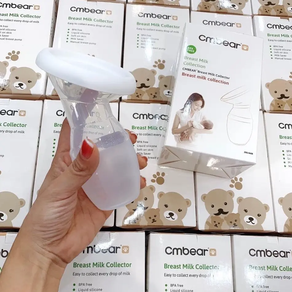 ￼Cốc hứng sữa Cmbear/ Phễu hứng sữa Cmbear cao cấp dung tích 90ml giúp mẹ hứng sữa an toàn tiện lợi Voi