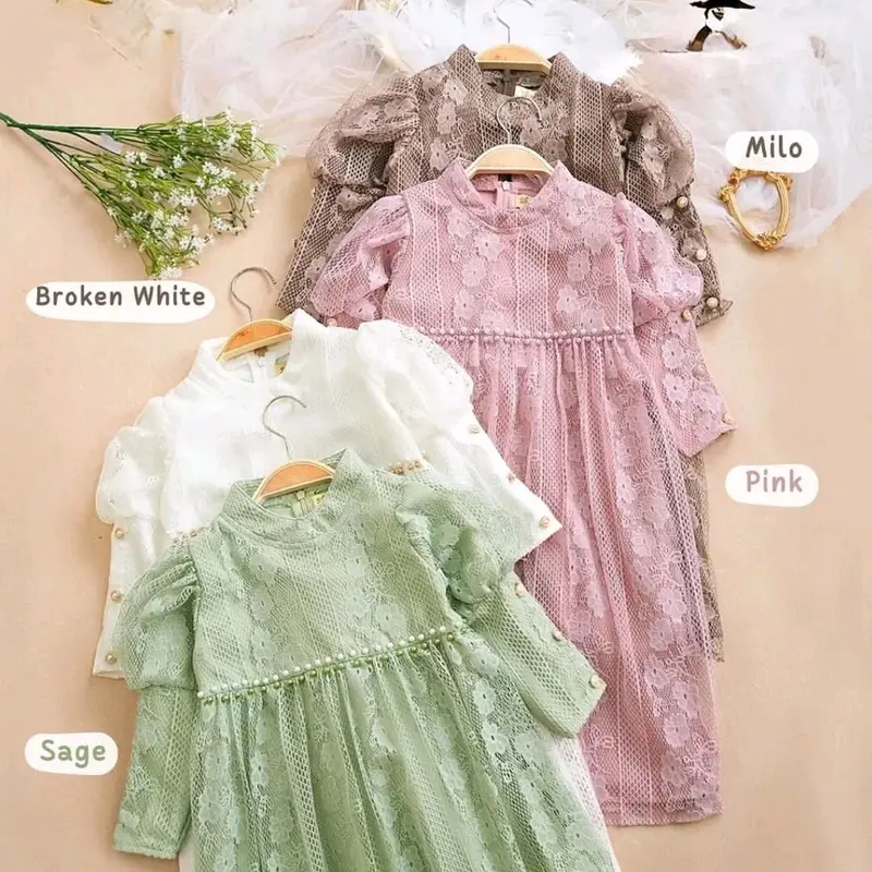 Aqila kids ( tanpa kerudung )dress anak umur 1 - 9 tahun/ dress anak perempuan terlaris model 2023 4
