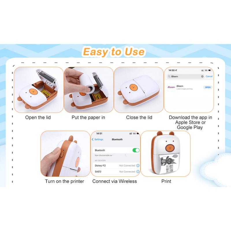 Product Introduction of 1pc Portable Wireless Mini Printer: Print Labels, Notes & Photos from Your iPhone or Android! 10