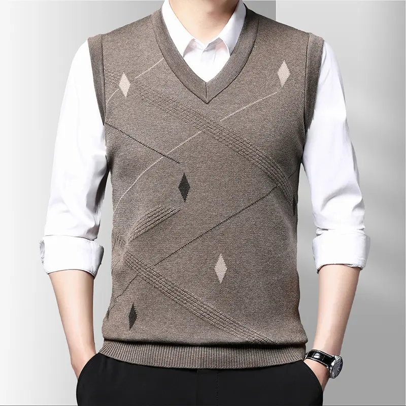 Áo Ghi Lê Len Nam Cổ V Màu Trơn Phong Cách Hàn Quốc AL41 - Hàng Quảng Châu Cao Cấp  thường áo hoodie & áo len thông thường thường