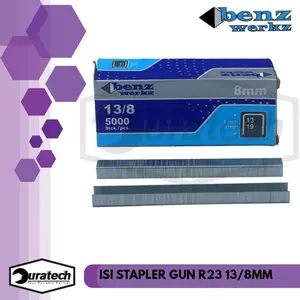 Isi staples hekter tangan manual stapler gun 13/8mm isi staples R23 benz werkz - Isi staples tembak 8mm 13/8 gun tacker stapler R23 13/8 isi 5000 pcs dan isi staples 13/8 mm Benz stapler gun manual R23 tangan anak hekter Stationery