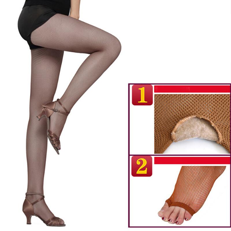 Product Introduction of Women Latin Dance Mesh Stockings Pantyhose Cotton Crotch Tights Foot Open Toe 20