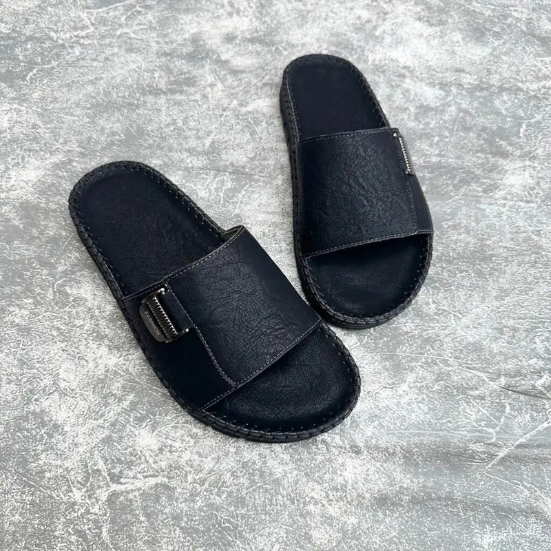 Dép Doctor nam khâu quai toàn bộ - mác fashion chống gỉ - dép quai khâu chỉ chắc chắn- lót da cùng tông êm ái DéP Cao Su Đế Bằng depnamdep  2024 8