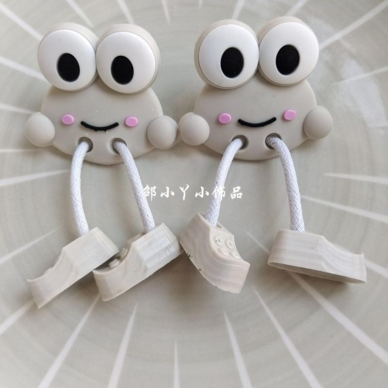 Phụ Kiện Mặt Dây Giày Hoạt Hình, Phụ Kiện Khóa Giày Tự Làm, Ba Chiều 3D, Giày Trắng, Mặt Dây Giày Có Thể Tháo Rời, Năm 2024 1