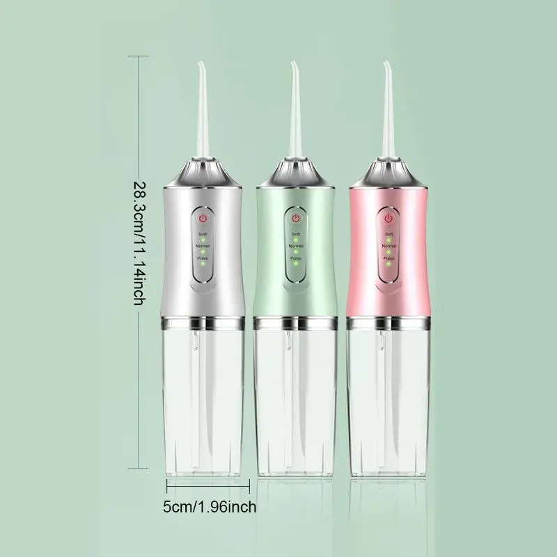 Teeth Cleaning Electric Water Flosser, Portable Rechargeable Oral Irrigator with 4pcs Multifunctional Nozzle for Home & Travel, Personal Oral Care Appliance, Valentine's Day Gift 1