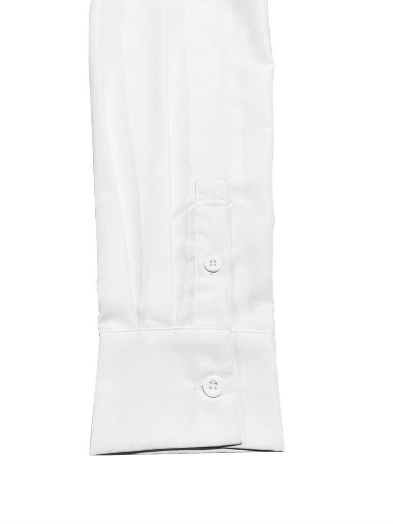 Product Introduction of Women's Plain Collared Button Shirt, Casual Long Sleeve Top for Spring & Fall, Women's Clothing for Daily Wear 6