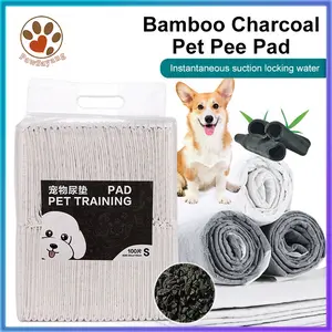 100 Pcs Pet Underpad Bamboo Charcoal | Alas Pipis Anjing Kucing Super Serap Anti Bau Anti Bocor Training Pad Hewan