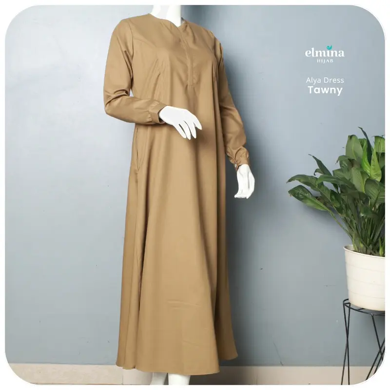 Gamis polos Gamis toyobo Gamis busui Alya Series by elmina Muslim 2