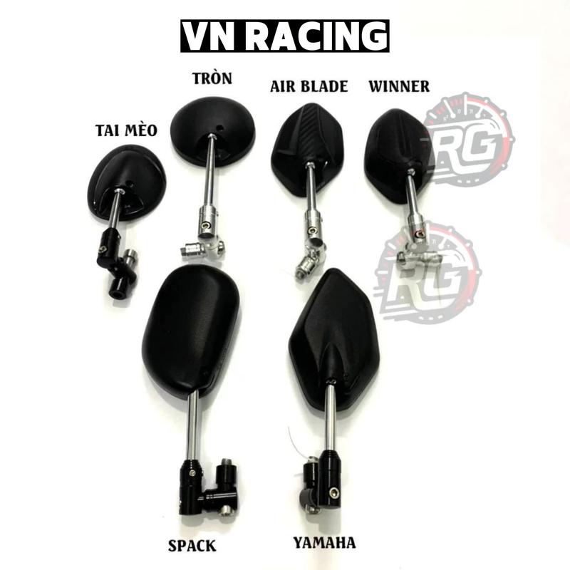 Gương chiếu hậu xe máy xoay 360 độ gập gọn lắp đặt dễ dàng cho SH/ AB Vario/ Winner/ Exciter/ Vespa chân kính xoay Đen/ Bạc Phụ Tùng Phụ Kiện gương xe