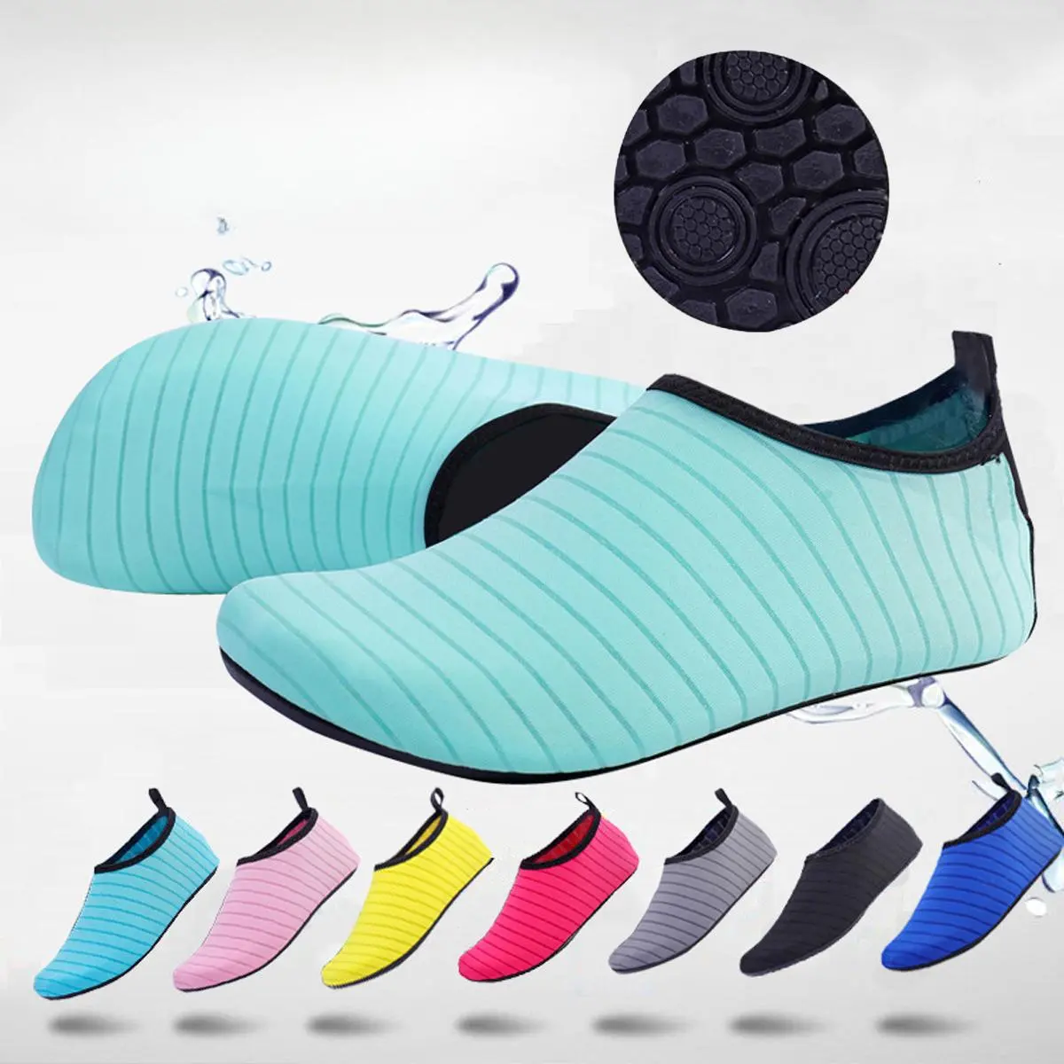 Kasut Pantai, Bertapak Lembut Tebal, Kasut Air, Kasut Hulu Tidak Licin, Untuk Wanita, Kasut Snorkeling, Kasut Menyelam, Cepat kering, Kasut Renang, Kasut Rakit, Untuk Kanak-kanak Gear Outdoor Shoes kasutair