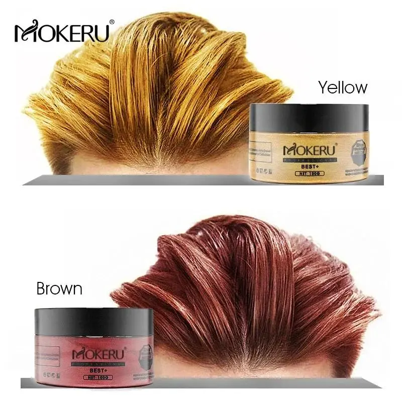 Hair Color Wax Temporary Hair Dye Mud Washable Disposable Dry 8 Color 100g DIY Faster Hair Dye Mask