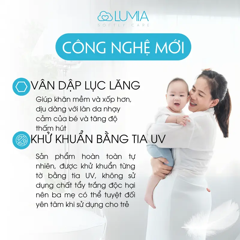 [ĐA KHO] Combo 2 Túi 900gr Khăn Vải Khô Đa Năng Cho Bé Lumia Mềm Mịn Dai Thấm Hút Tốt An Toàn Cho Bé 3