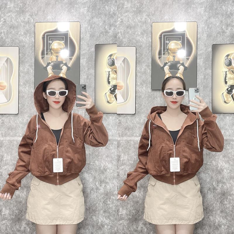 Product Introduction of ÁO KHOÁC NHUNG GÂN NỮ CAO CẤP 7 TÚI Jacket Women 19