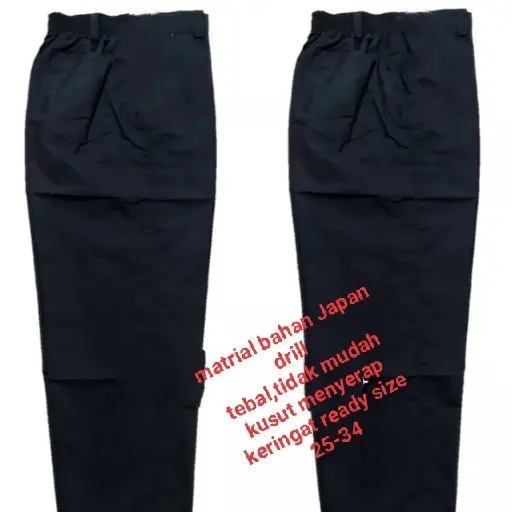 celana sekolah panjang mi/sd warna hitam,merah,putih,hijau,coklat usia 7-12th