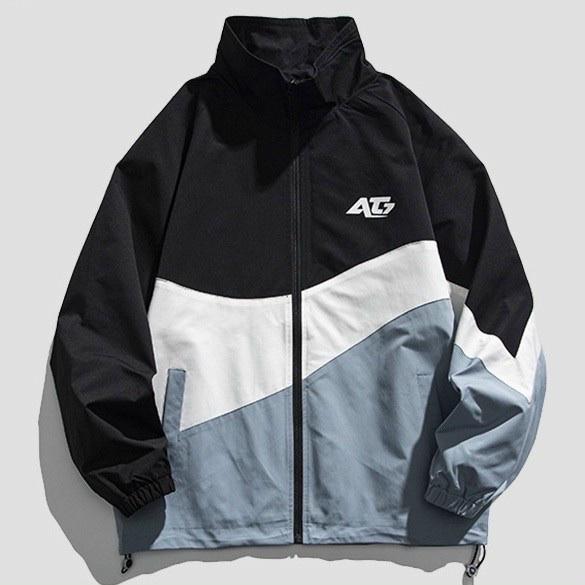 Áo Khoác Dù 2 Lớp, Áo Khoác Dù Thêu AT7 Cổ Trụ Siêu Hot.U 0