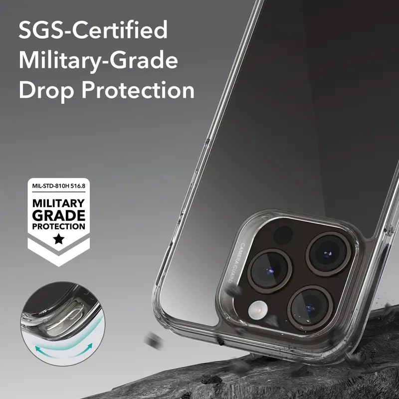 Hard Case compatible for iPhone 15 Series ESR Ice Shield Tempered Glass 5