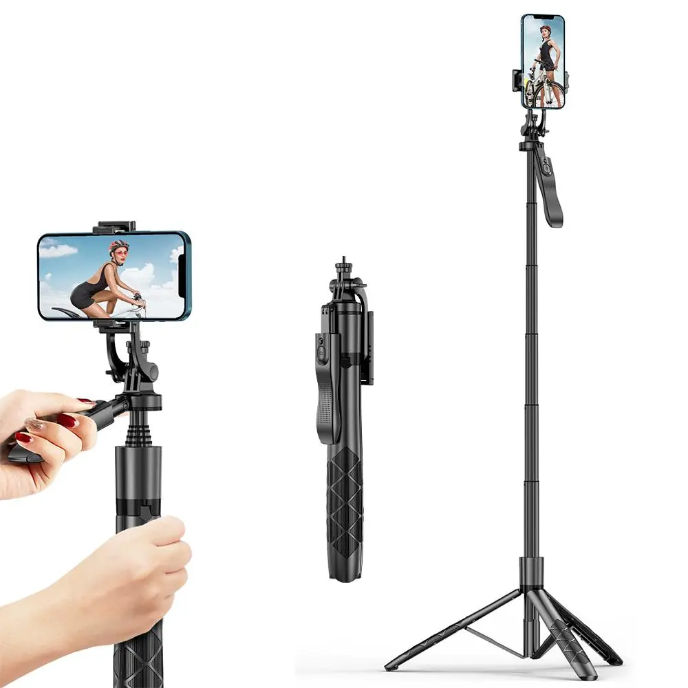 Rotatable Wireless Selfie Stick Tripod with Remote Control, Retractable Phone Stand for Iphone Samsung Galaxy Go Pro Action Camera, Travel Gadgets, Electronics Accessories Selfie Phone Tripod
