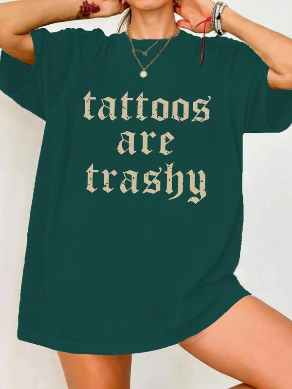 Casual Short sleeve Print Round neck T-shirt Casual Short sleeve Print Round neck T-shirt