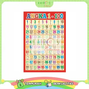 Poster Edukasi Anak Belajar Angka 1-100