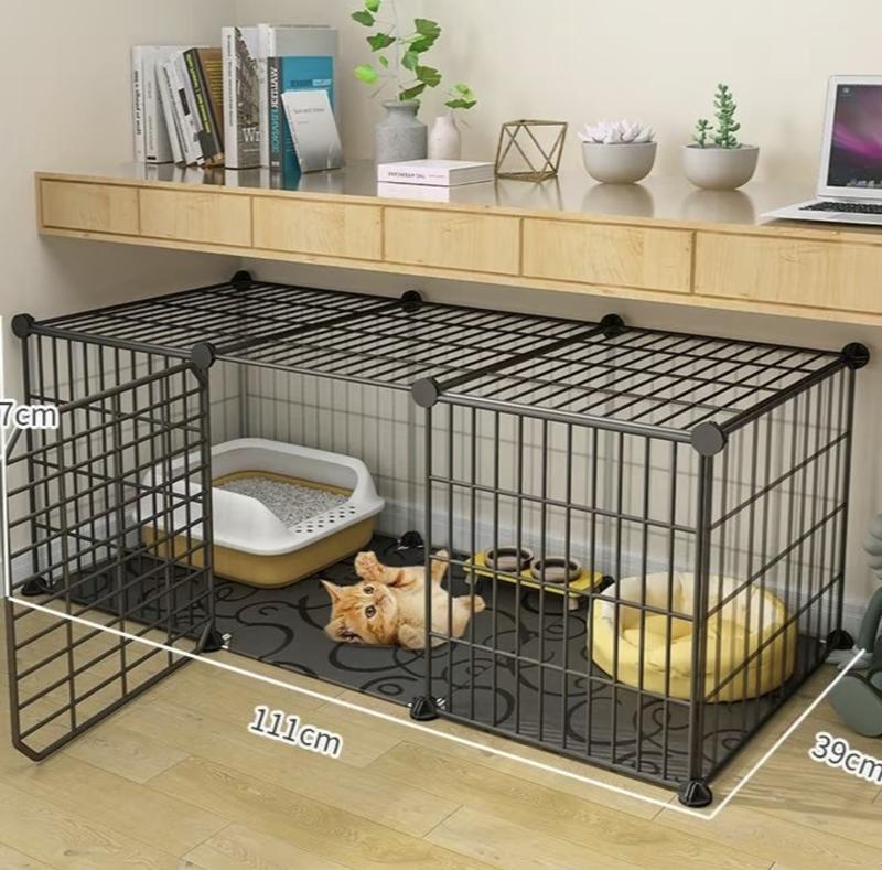 Bộ chuồng nuôi chó mèo gấp gọn bằng lưới sắt lắp ghép - tiện lợi dễ lắp ghép