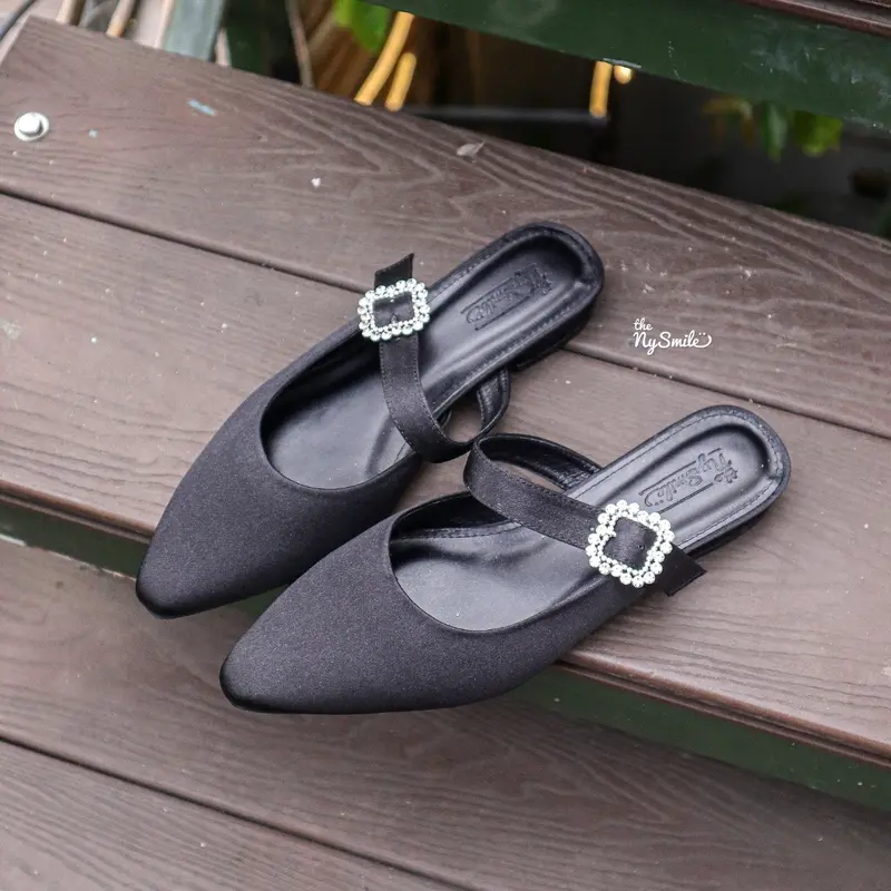 Dép sục nữ khóa vuông trendy , sục mũi nhọn - THENYSMILE - JICKI 5