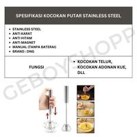 Gambar DNG Kocokan Telur Putar Otomatis 100% Stainless Steel Anti Karat - L (33cm) dari Geboyshopp_NEW Kota Administrasi Jakarta Barat 3 Tokopedia