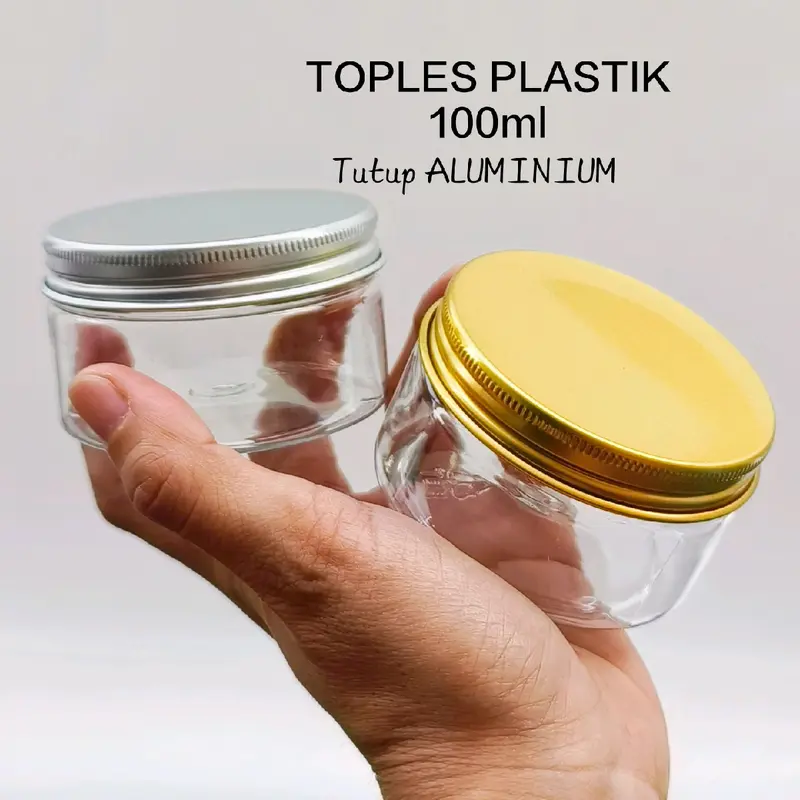 TOPLES PLASTIK 100 ML SHORT TUTUP ALUMINIUM 0