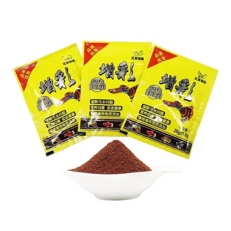 Cám gói 7 màu vàng dinh dưỡng kích màu cho cá 20g