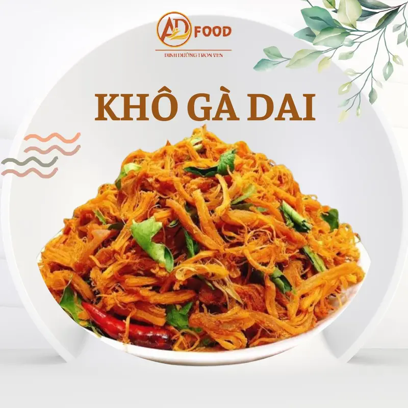 Khô Gà Sợi Dai 500g - Thức Ăn Vặt Thơm Ngon - Snack 0