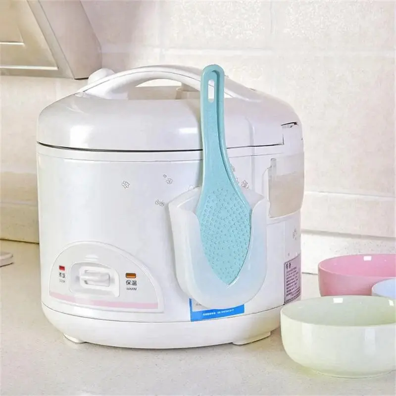 NEW 1Pc Plastic Spoon Storage Rack with Suction Cups Suitable for Electric Rice Cooker Tableware Storage Rests Household Kitchen Accessories