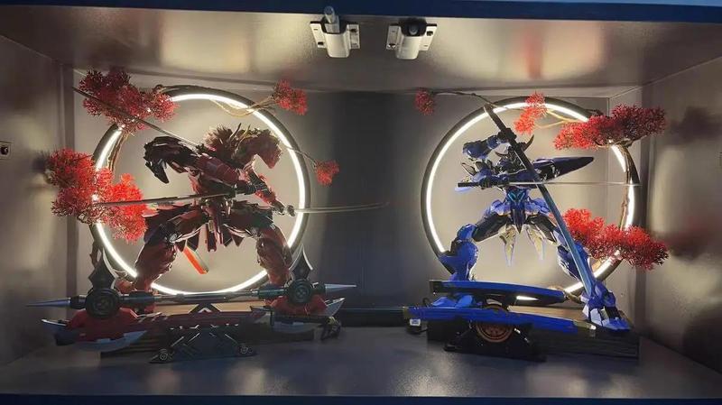 Product Introduction of In Stock Anime Mobile Suit Warm Light Led Ring Lamp Usb Socket Display Bracket Light Ring Christmas Gifts Anime Figures Toys 12