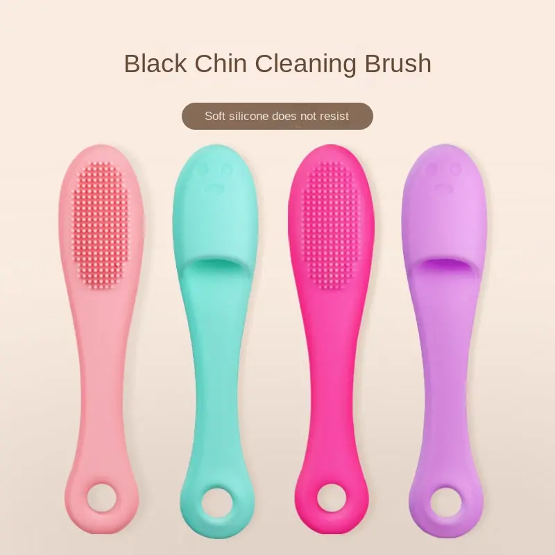 Cat Black Chin Cleaning Brush Silicone Brush Cleaning Pet Cat Dog Comb Chin Cleaning Toothbrush Cleaner