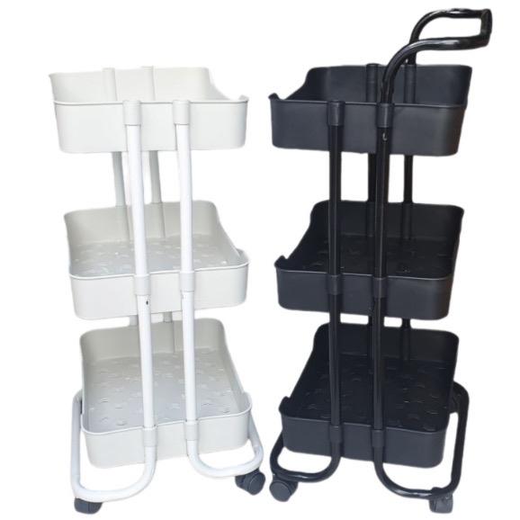 Xe Đẩy Spa 3 Tầng Đa Năng Kệ Để Đồ Bỉm Sữa XDT01 Chân Bánh Xe Kitchen Nhà Bếp - Nhập Khẩu Từ Việt Nam